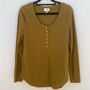 Olive Green Long Sleeve Top